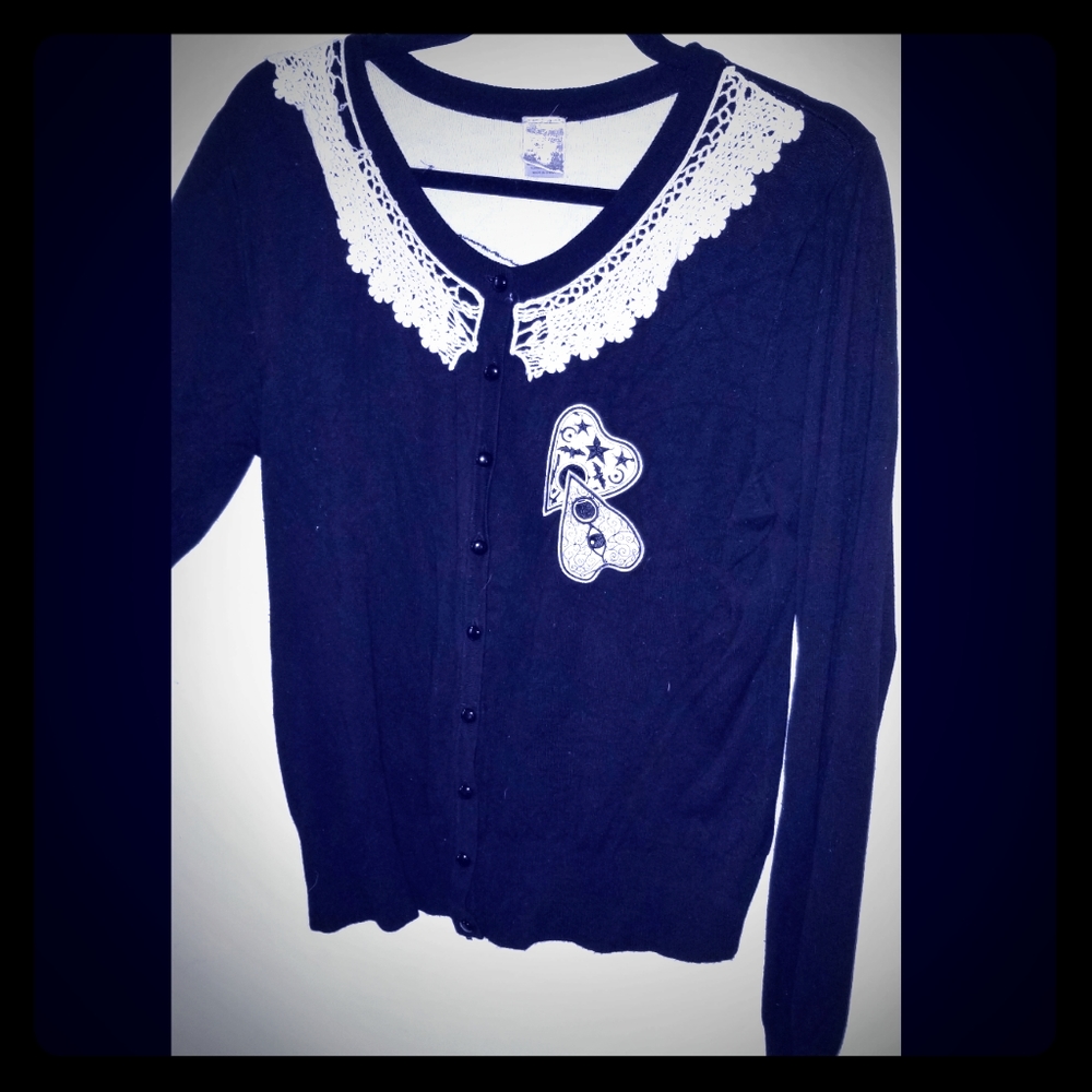 Witchy gothic Ouija cardigan